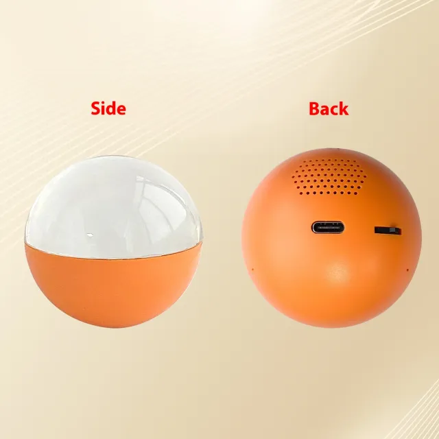 Fashionable And Personalized Electronic Ball Video Player 3D Video Crystal Ball DIY Memory Art Glass Ball Lamp Spherical Pixel Display 2.7inchs Scr... Orange - Shop at LoveMi