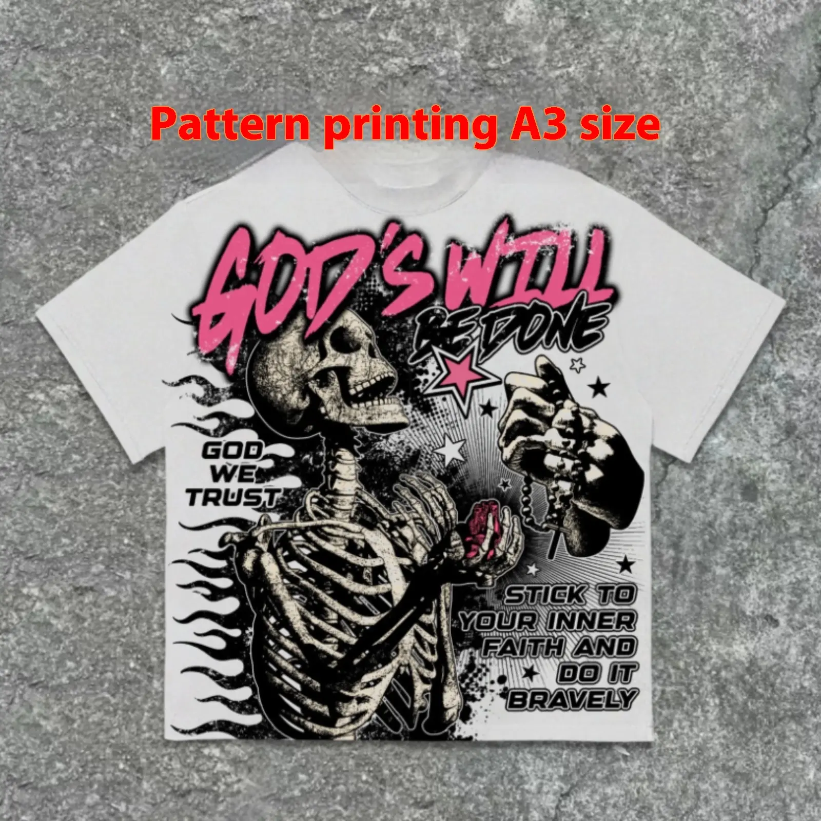 Cartoon Retro Printing Men Cotton Short Sleeve