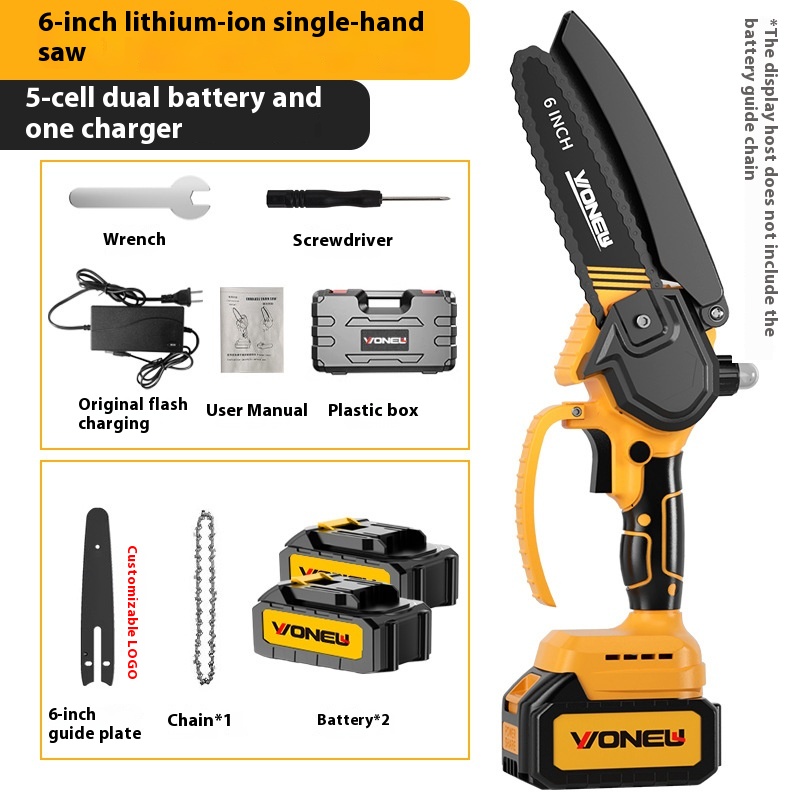 6-inch Handheld Household Small Multi-functional Garden Mini Chainsaw