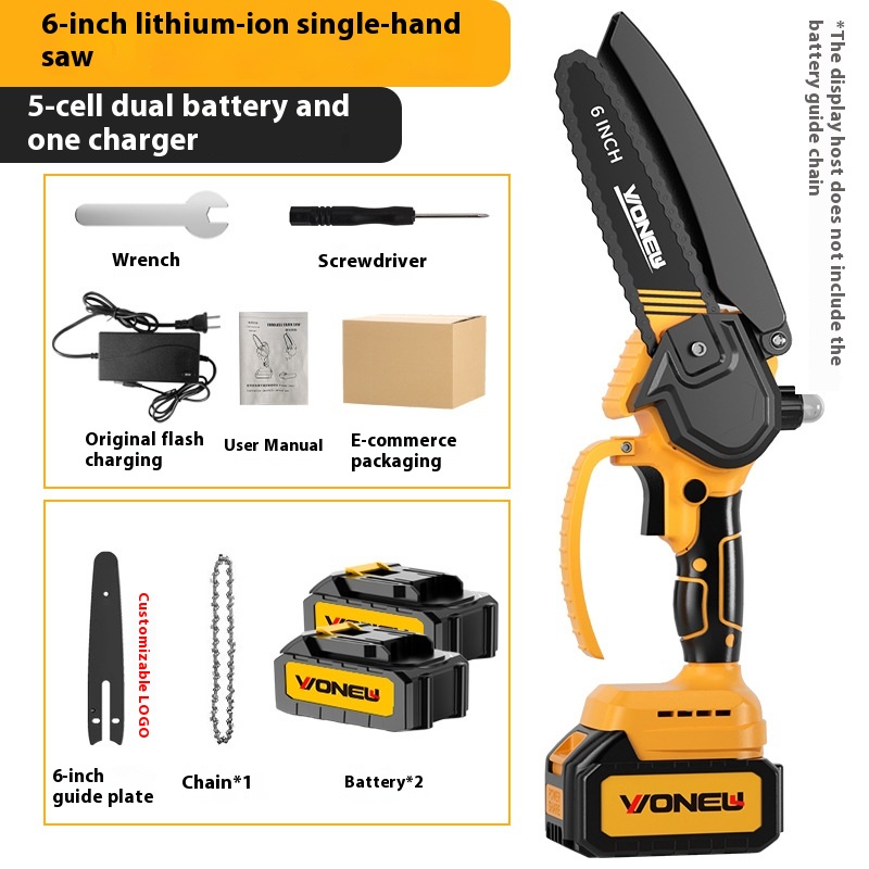 6-inch Handheld Household Small Multi-functional Garden Mini Chainsaw