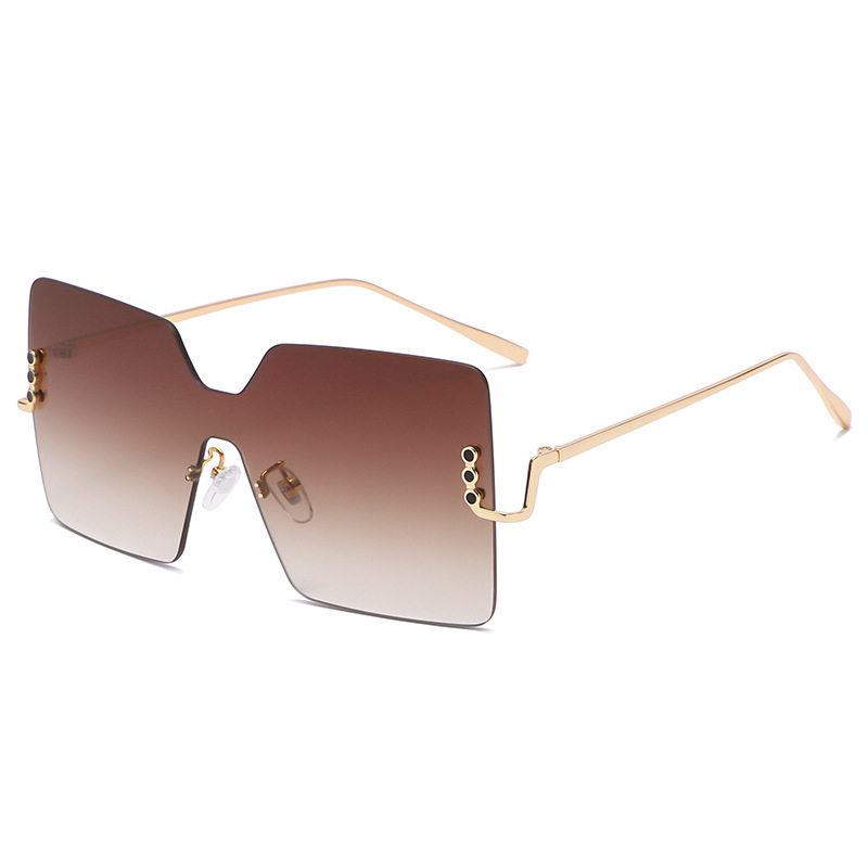 Frameless Trimming Sunglasses Metal Hollow Gradient Color Sunglasses - Image 21