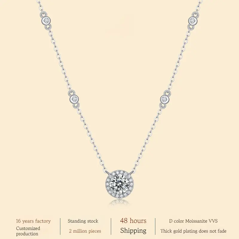 925 Silver Dot Starlight Pendant Fashion Clavicle Chain Does Not Fade