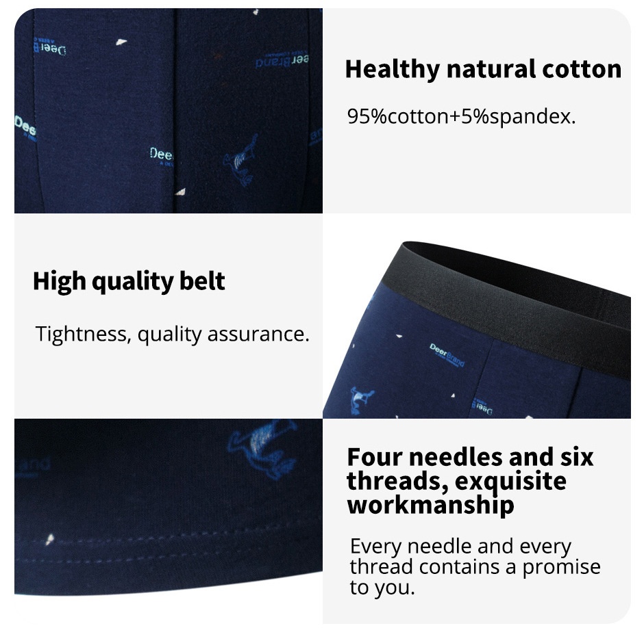 Men's Underwear Pure Cotton Boxer Brief Close-fitting Shorts | Elevated Statement