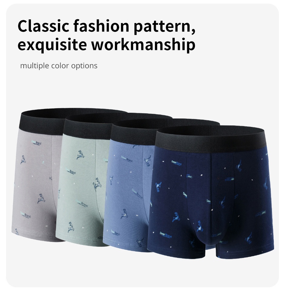 Men's Underwear Pure Cotton Boxer Brief Close-fitting Shorts | Elevated Statement