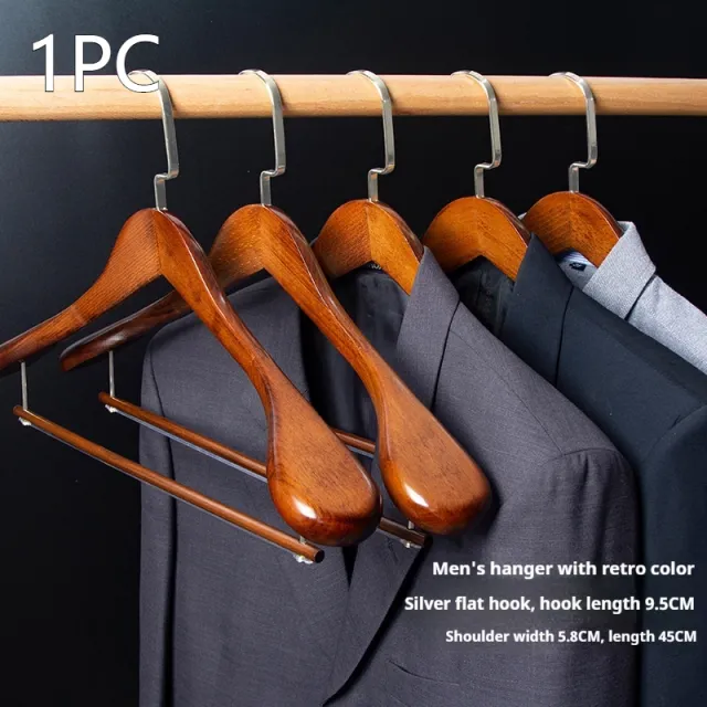 Seamless Home Clothing Store Hanger Clothes Solid Wood Hanger Silver - Shop at LoveMi