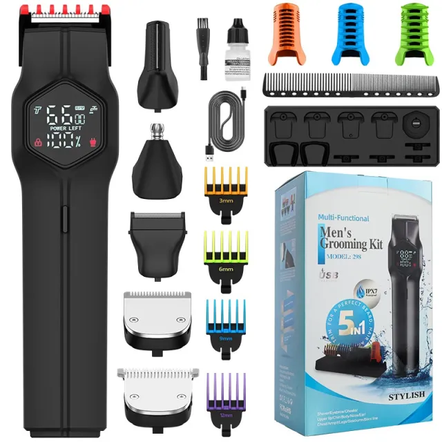 Magnetic Cutter Head Five in one Men's Household Hair Clipper Suit Style 1 - Shop at LoveMi