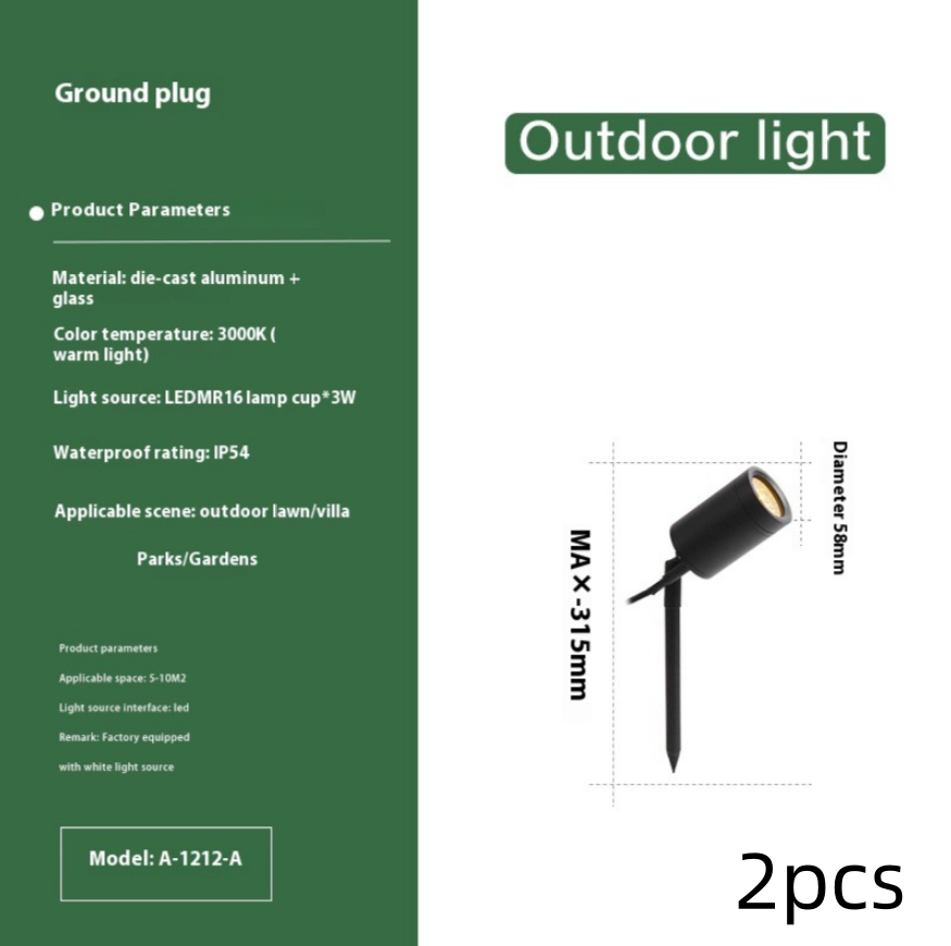 Outdoor Aluminum Ground Lamp Led Courtyard Lawn Lamp - Image 5
