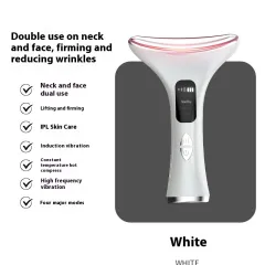 Dual-purpose Lifting And Tightening Handheld Colour Light Neck Beauty Instrument - White - View 1