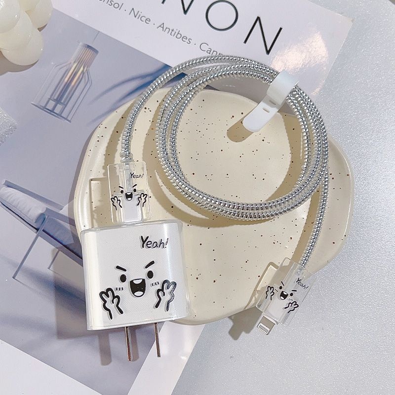 Simple Mobile Phone Charging Cable Earphone Protective Cover Sets - imagen 1