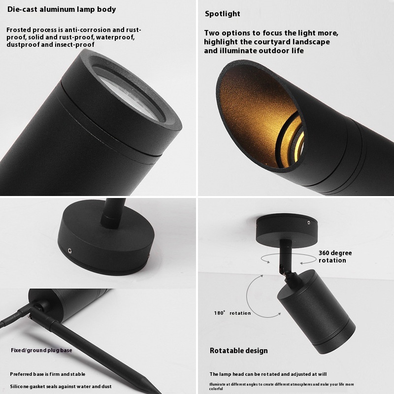 Outdoor Aluminum Ground Lamp Led Courtyard Lawn Lamp