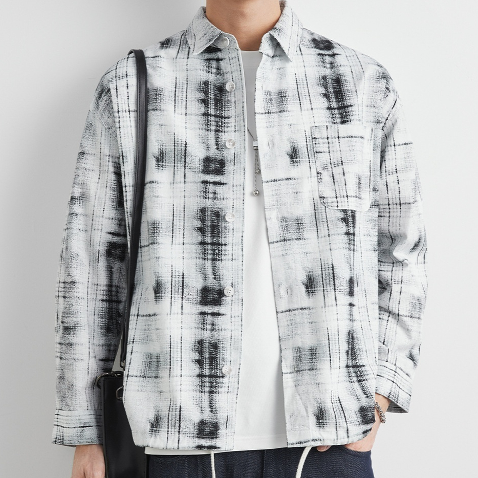 $35.46 Design Sense Pure Cotton Casual Cardigan Coat Retro Plaid Shirt