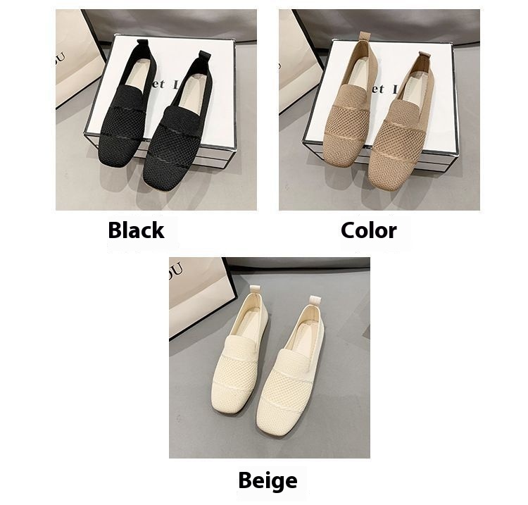 Women's Breathable Flyknit Casual Flat Shoes