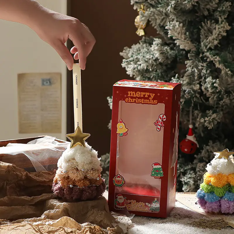 Multi Color Christmas Tree Plush Pendant
