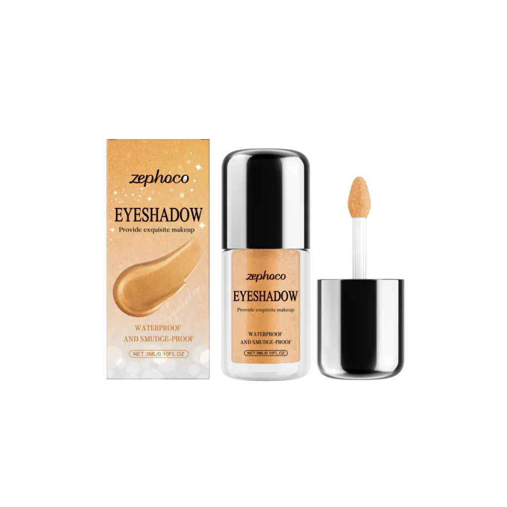 Glitter Peach Powder Liquid Eye Shadow - Gold