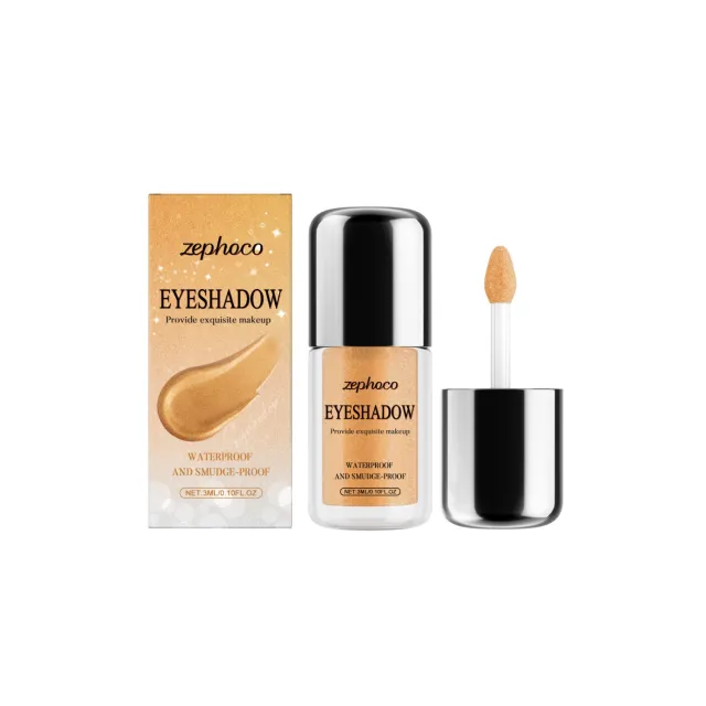 Glitter Peach Powder Liquid Eye Shadow Gold - Shop at LoveMi