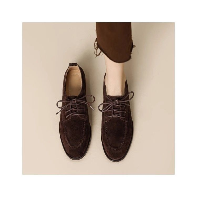 Women’s Retro Deep-Mouth Lace-Up Loafers