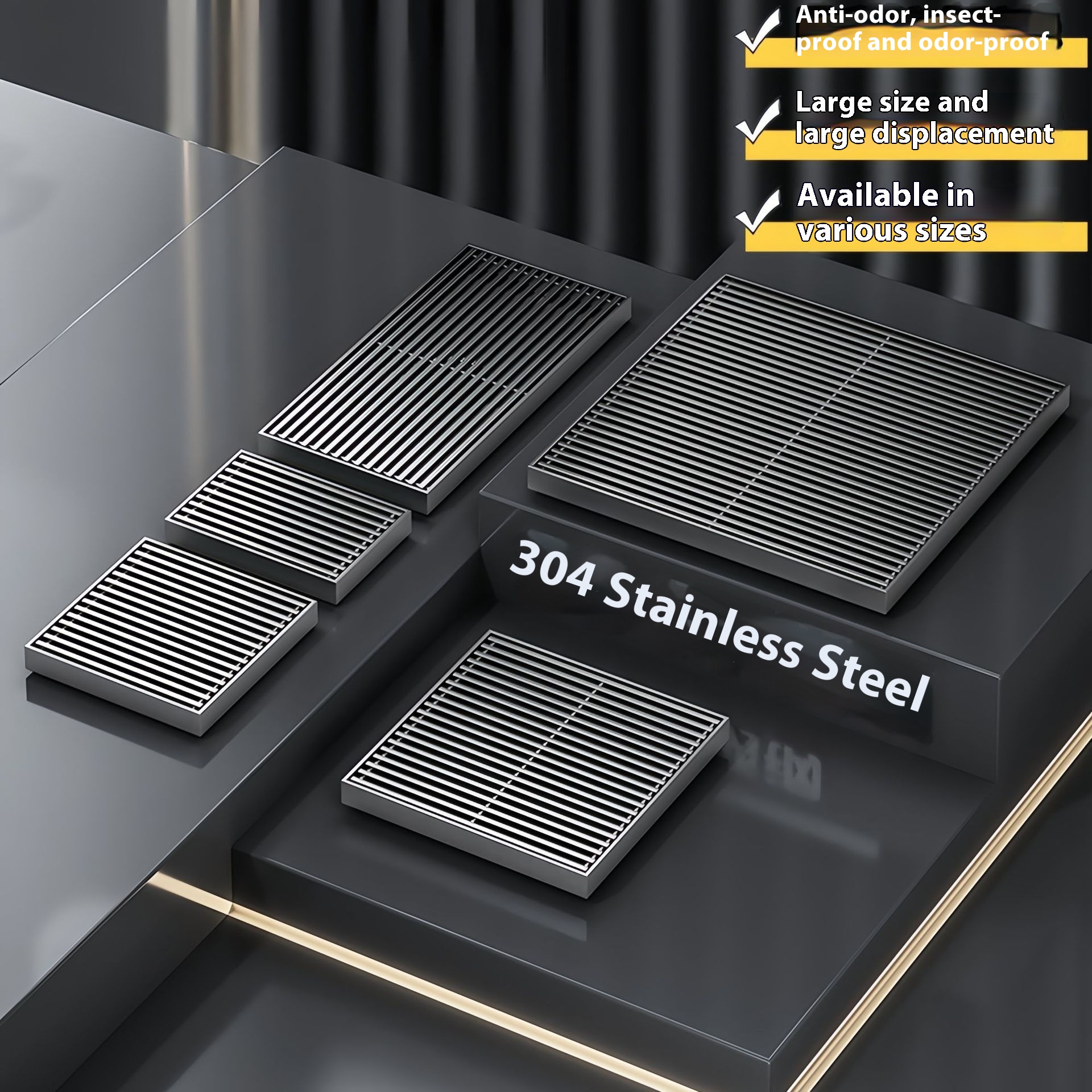 304 Stainless Steel Courtyard Deodorant Floor Drain