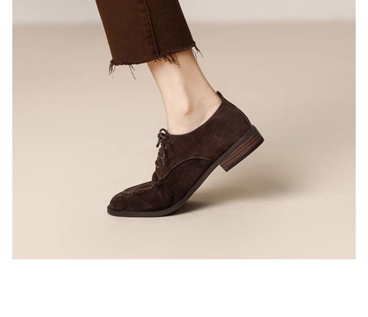 Women’s Retro Deep-Mouth Lace-Up Loafers
