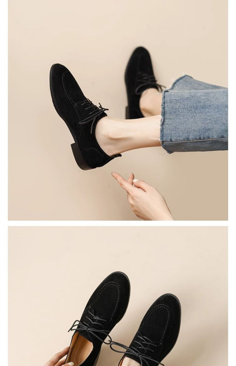 Women’s Retro Deep-Mouth Lace-Up Loafers