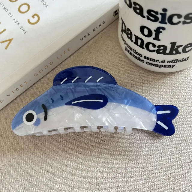 High end Hair Claw French Cute Cartoon Back Clip All matching Blue - Shop at LoveMi