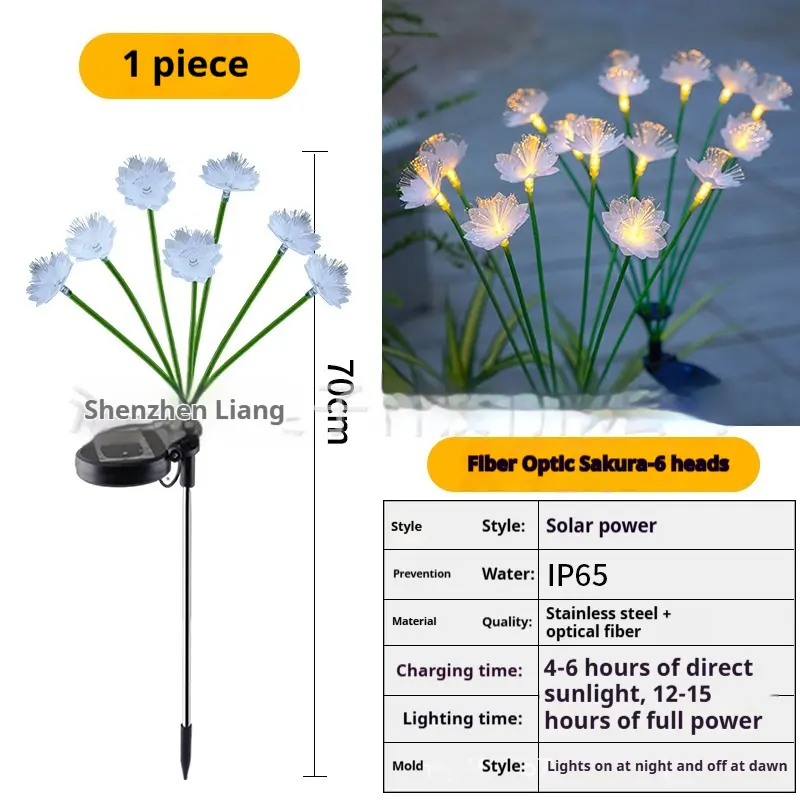Solar Colorful Optical Fiber Lamp Outdoor Decoration