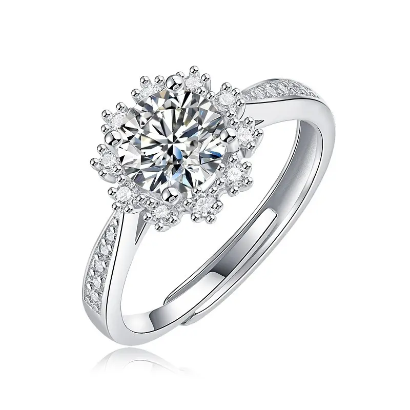 Ring S925 Silver Ice And Snow Female Ring Fashion