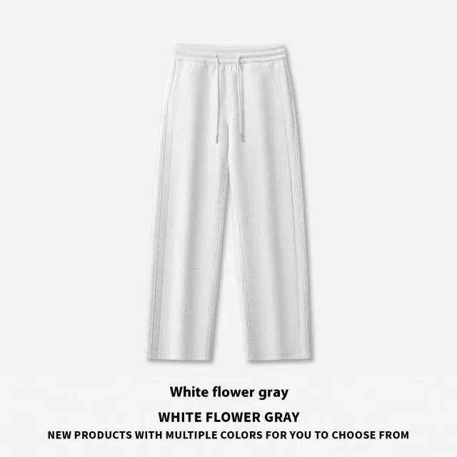 Casual Pants Micro pull Yoga Slim Fit Slimming Sweatpants White Flower Gray - Shop at LoveMi