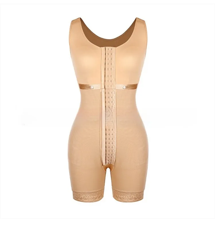 Belly Contracting Hip Lift Body Shaping Jumpsuit - Skin Color-6Xl