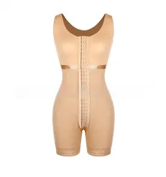 Belly Contracting Hip Lift Body Shaping Jumpsuit - Skin Color-6Xl - View 1