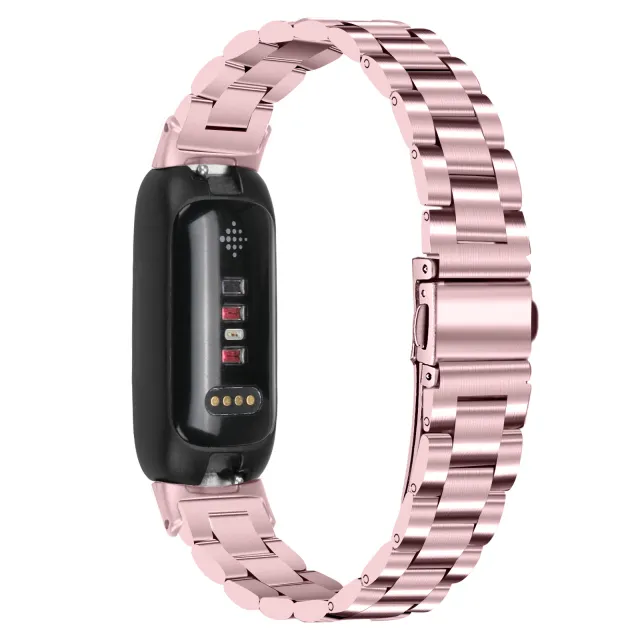 Fashion Three Beads Stainless Steel New Strap Rose Pink - Shop at LoveMi
