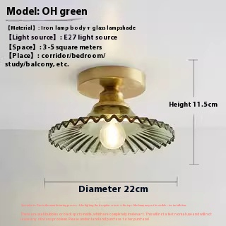 Nordic Homestay Vintage Brass Glass Lamp
