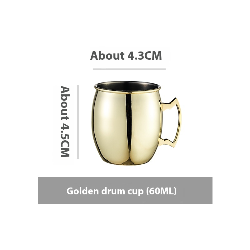 Stainless Steel Metal Copper Plated Glass Moscow Mule Cup