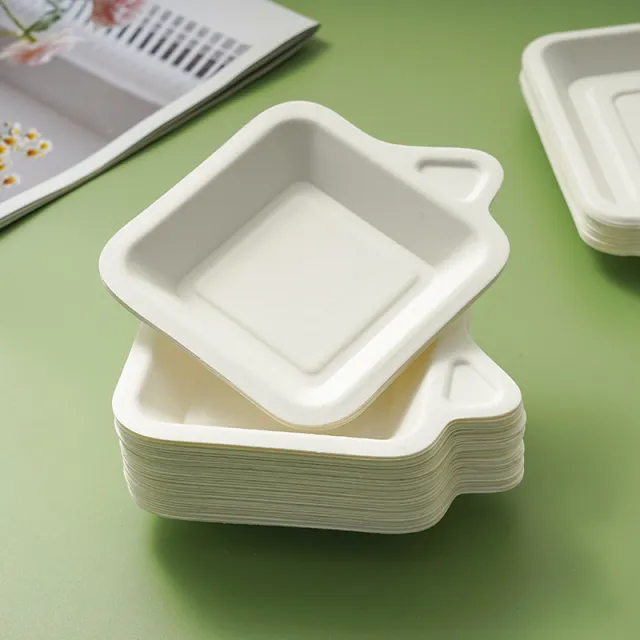 Disposable Paper Tray Thickening Minimalist Degradable Square Plate - Shop at LoveMi