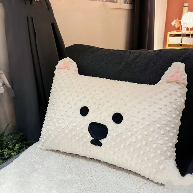 West Highland Puppy Pillow Creative Sofa Sleeping Cushion White - Shop at LoveMi