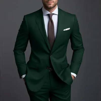 Men's Casual Suit Ball Banquet Marriage Formal Business Two-piece