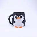 A Black Penguin And Two Spoons