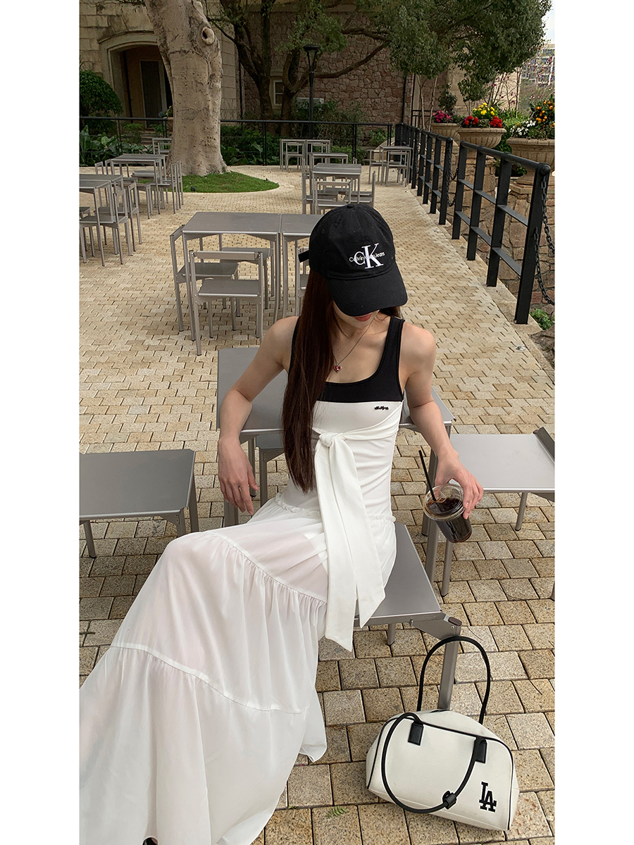 A- Line French Waist Graceful Slip Dress