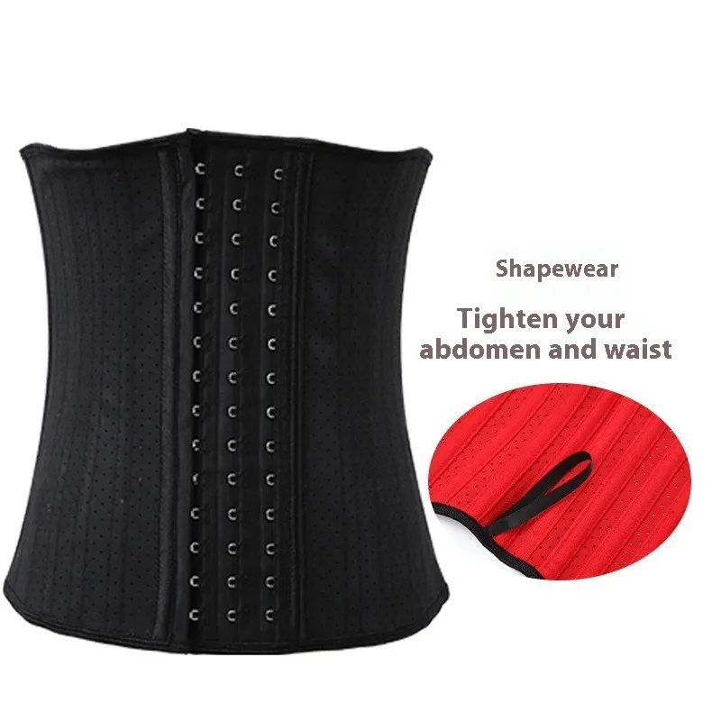 Sports Tight Belly Trimming Waistband Women - Black And Red Background