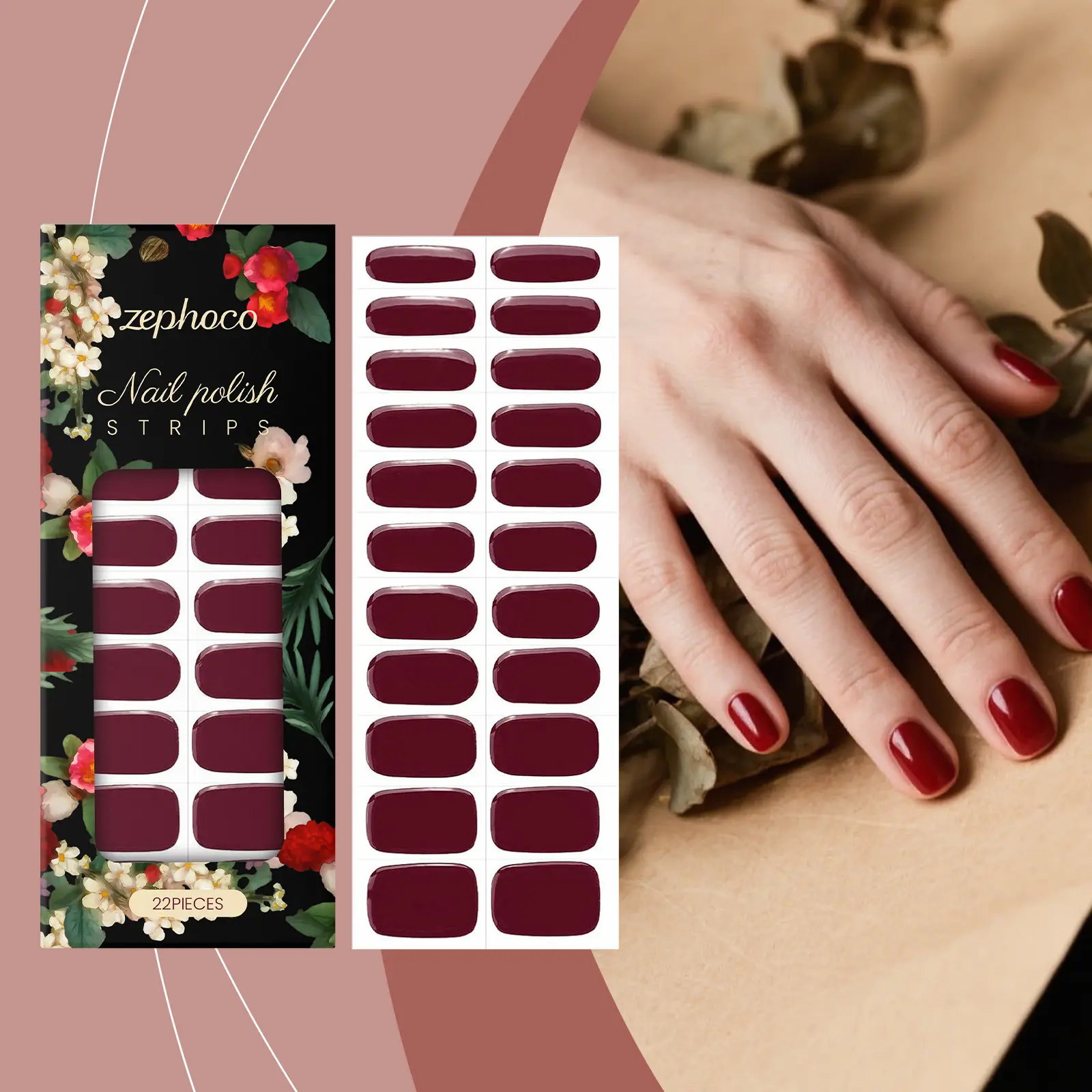Durable Waterproof Elegant Red And Beautiful Nail