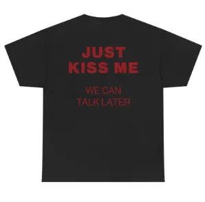 Letter Printed Cotton T shirt Women's All match Top Black - Shop at LoveMi