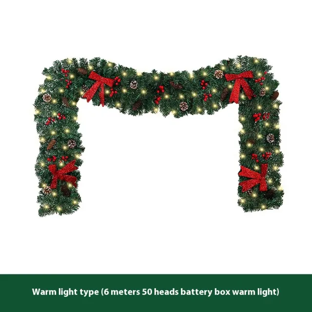 New Christmas Rattan Cross border Pine Cone Bow Decorative Showcase Holiday Atmosphere Layout Christmas Decoration Pine Cone Bow Warm Lamp - Shop at LoveMi