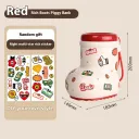 Boots Coin Bank Red Stickers