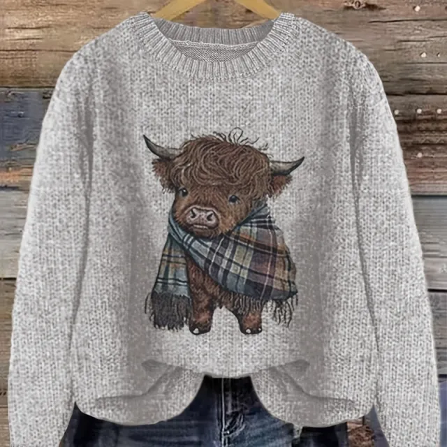 Cute Thick Needle Women's Sweater Light Grey - Shop at LoveMi