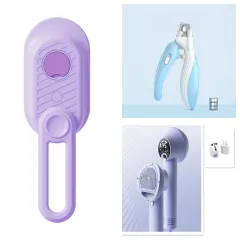Pet Nail Clippers Dog Nail Clippers Cat Nail Clippers LED Electric Nail Grinder Pet Supplies LED Light Pet Nail Clippers - Light Blue Set - View 1