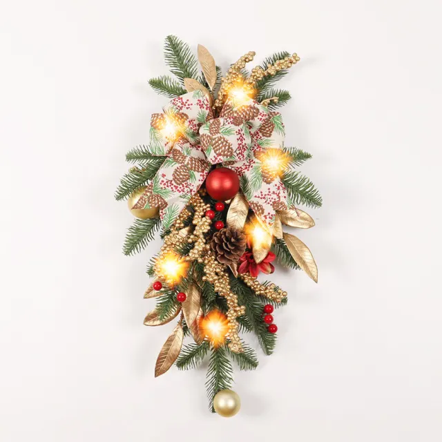 Creative Home Use Christmas Garland Upside Down Ornaments Wall Hanging - Shop at LoveMi