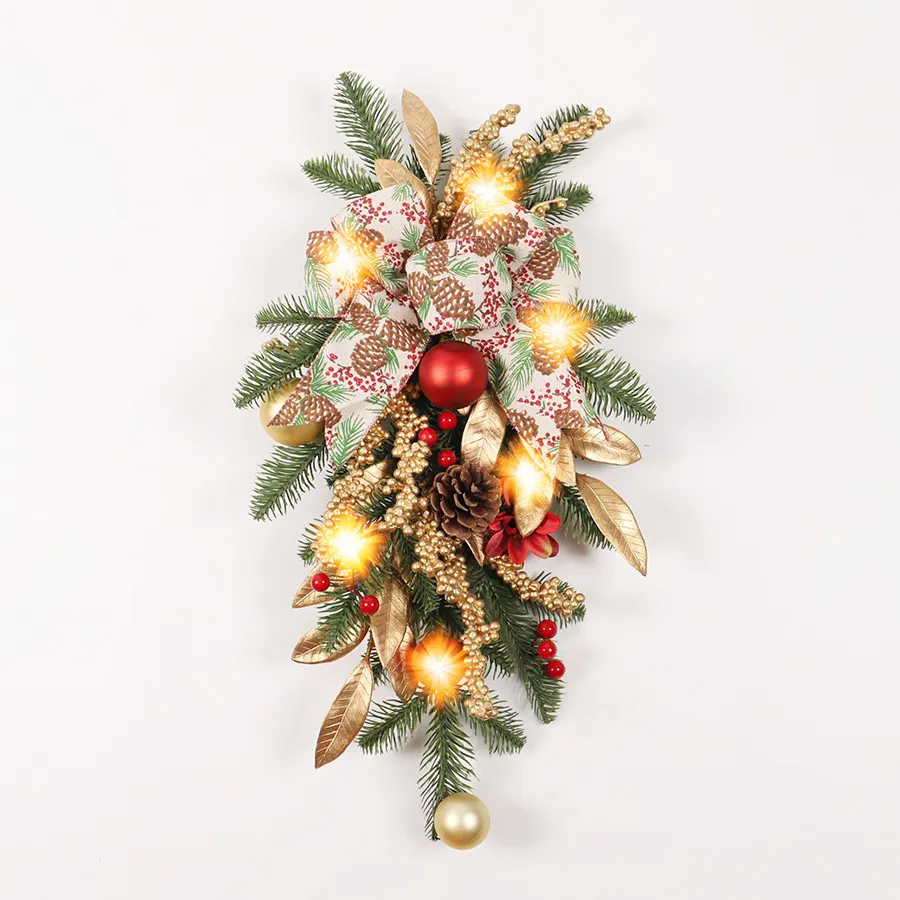 Creative Home Use Christmas Garland Upside Down Ornaments - Wall Hanging