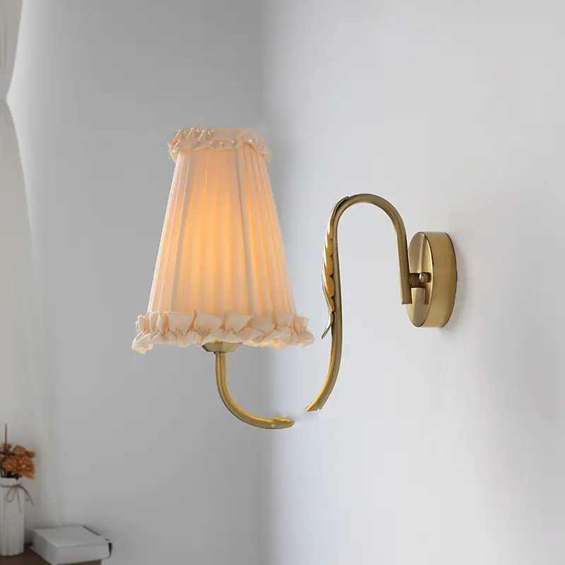 Wheat Wall Lamp Bedroom Bedside Retro Lamps