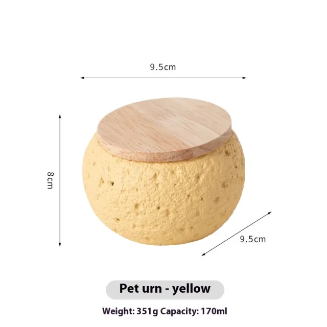 Pet Funeral Urn Storage Relics Storage Souvenirs Yellow - Shop at LoveMi