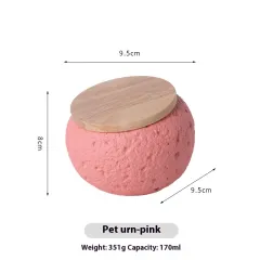 Pet Funeral Urn Storage Relics Storage Souvenirs - Pink - View 1