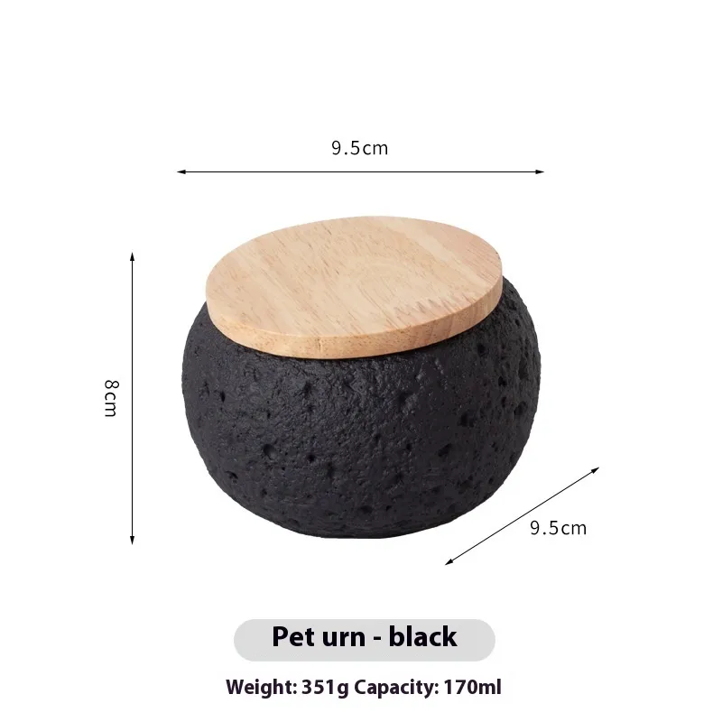 Pet Funeral Urn Storage Relics Storage Souvenirs - Black